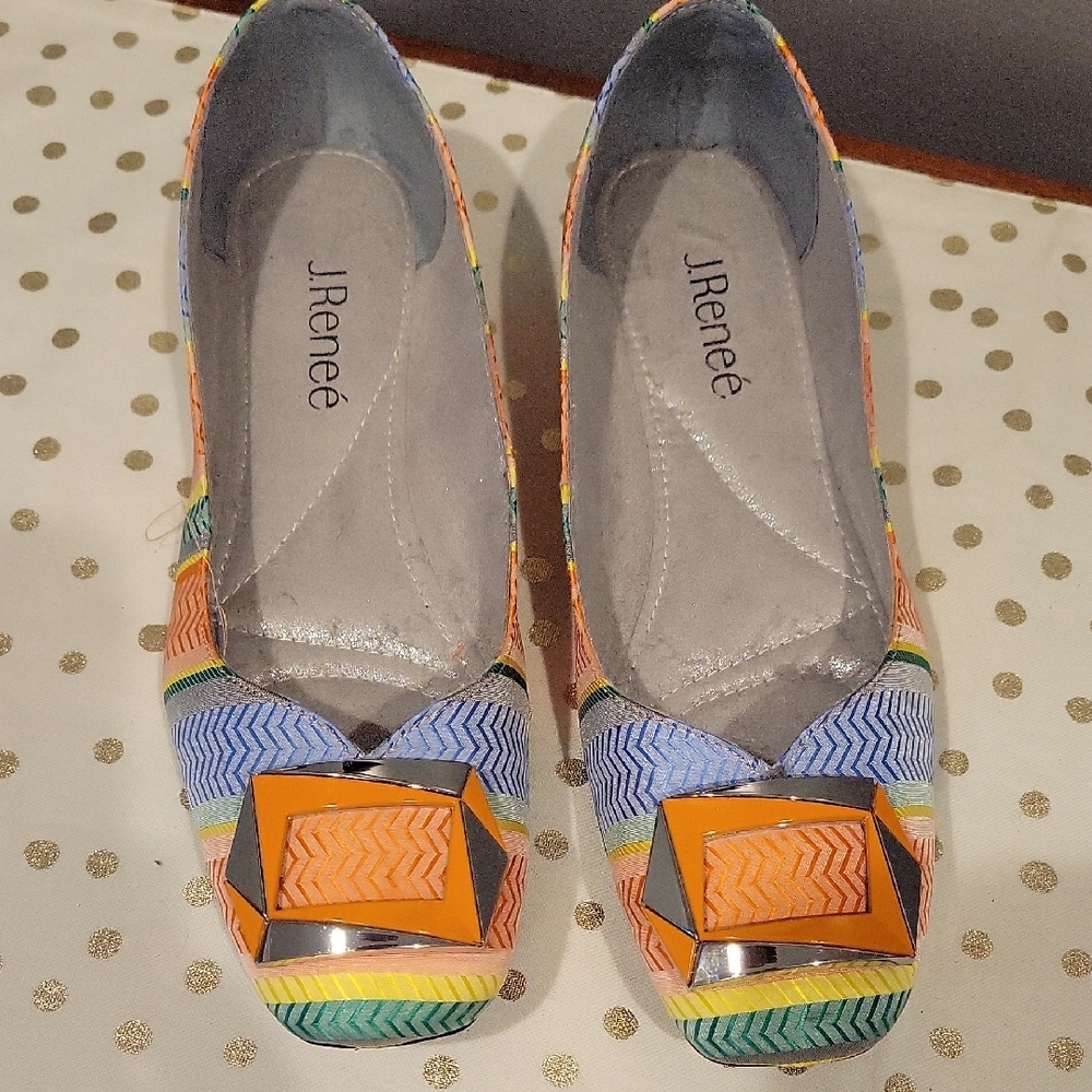J.Renee Vibrant Multicolor Flats with Buckle